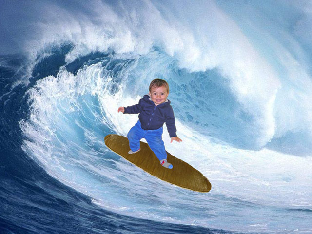 Emmett now is the Big Kahuna of gold seat-cushion surfing!!!