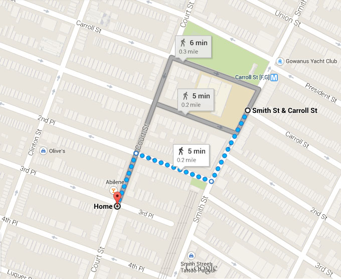 Subway Map for 448 Court St., 1R, Brooklyn, NY 11231
