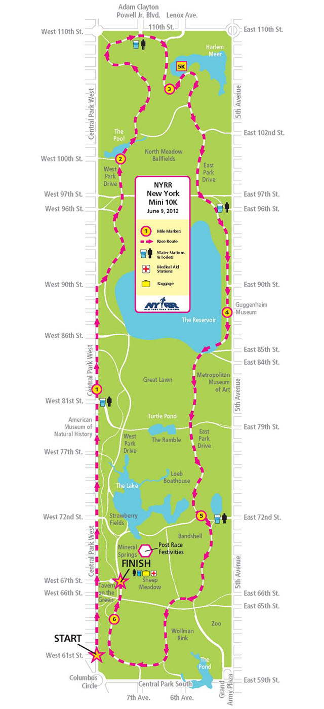 Map for the May 2010 Brooklyn Half-Marathon